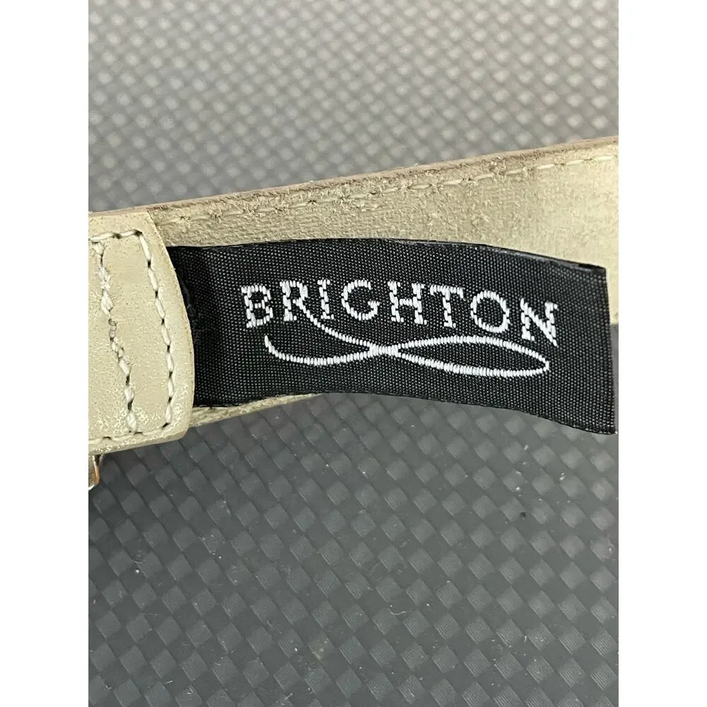 Vintage 1996 Brighton 23104 Charm Belt Cream Medium Copper Gold Pewter